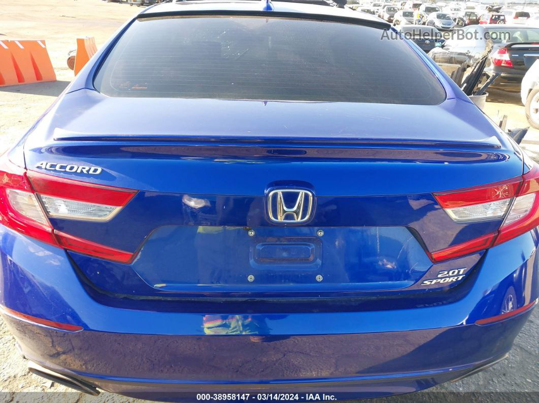 2019 Honda Accord Sport 2.0t Blue vin: 1HGCV2F32KA026786