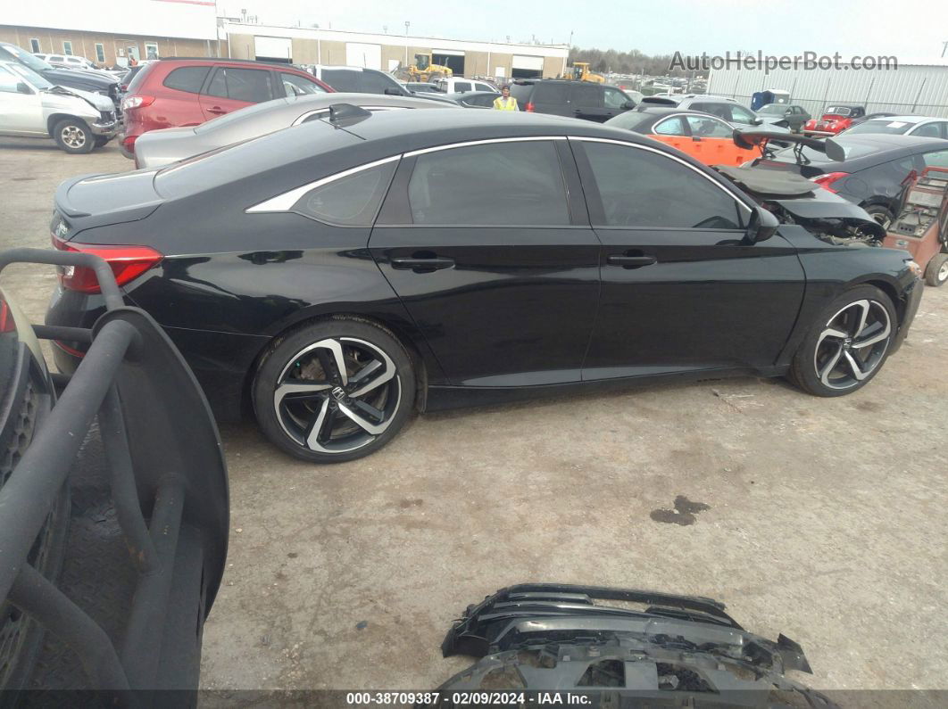 2019 Honda Accord Sport 2.0t Black vin: 1HGCV2F32KA029963