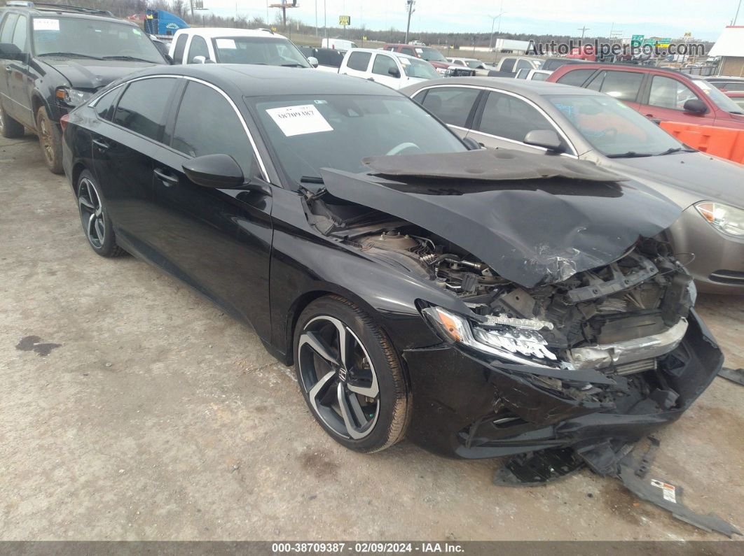 2019 Honda Accord Sport 2.0t Black vin: 1HGCV2F32KA029963