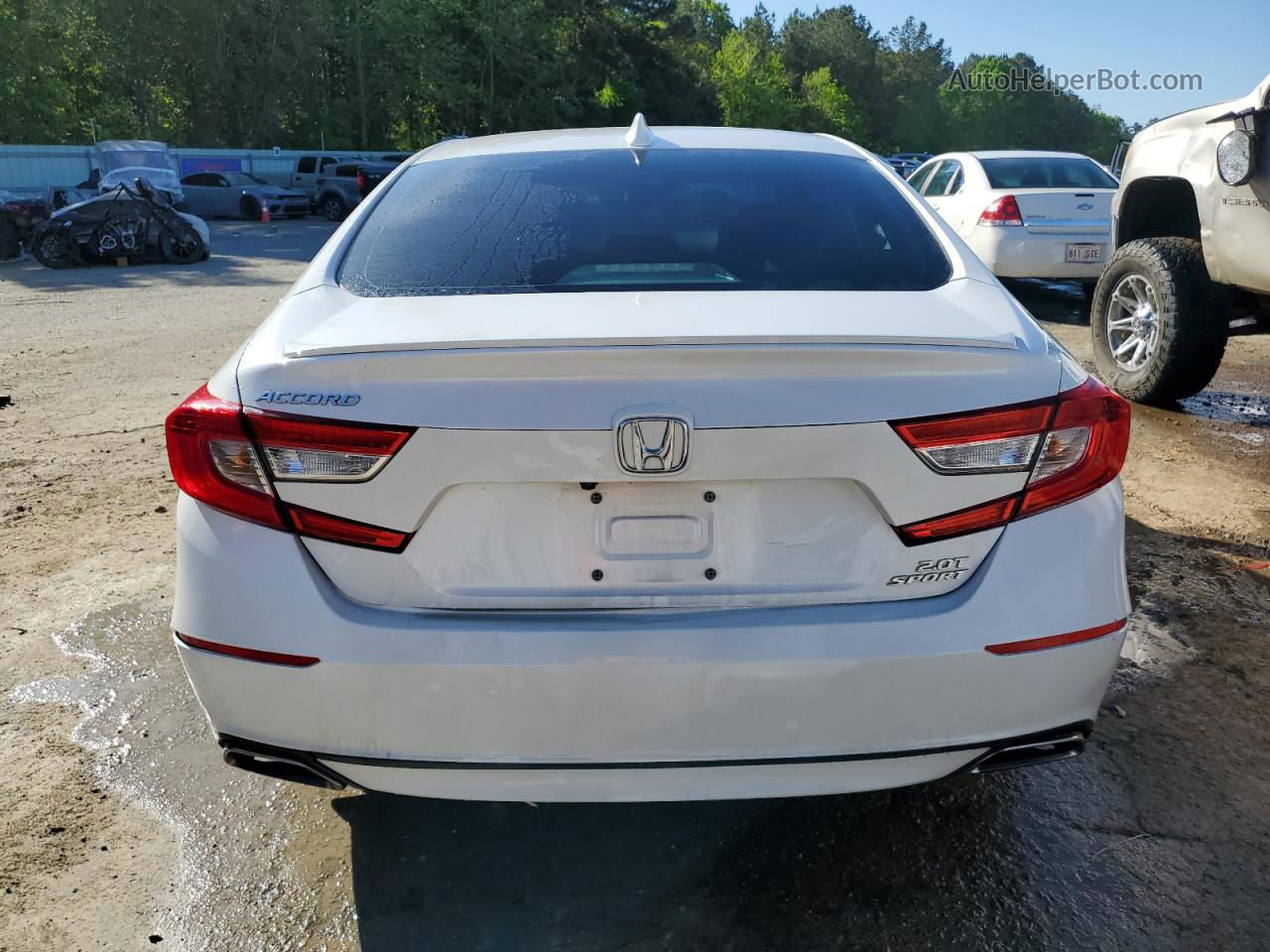 2018 Honda Accord Sport White vin: 1HGCV2F33JA018842