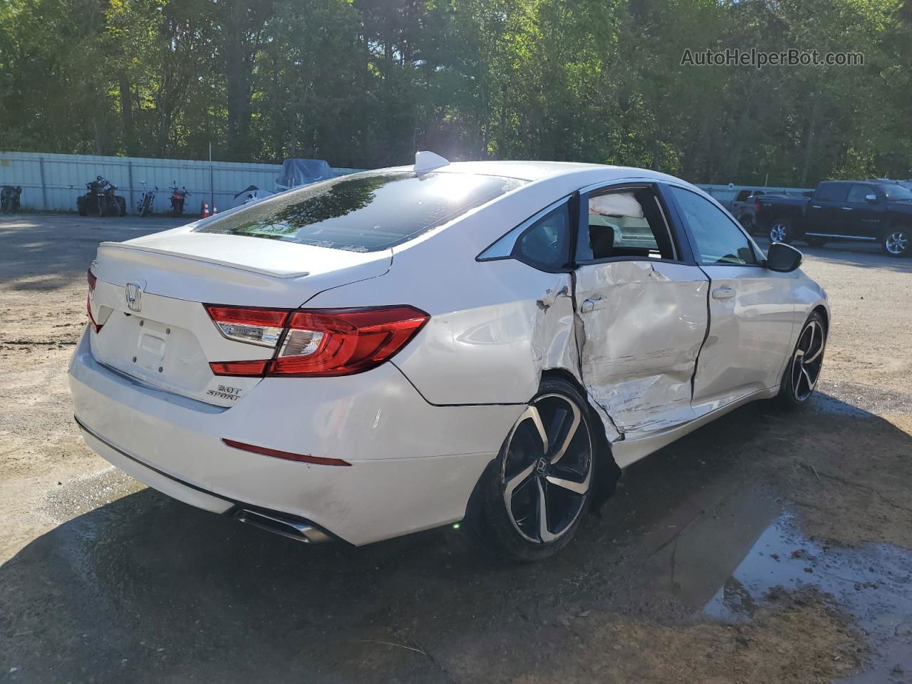 2018 Honda Accord Sport White vin: 1HGCV2F33JA018842