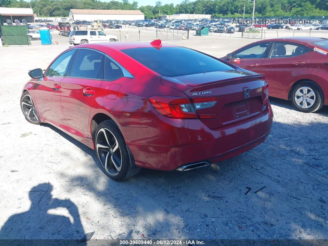 2018 Honda Accord Sport 2.0t Red vin: 1HGCV2F33JA045278