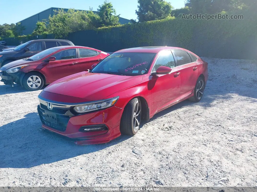 2018 Honda Accord Sport 2.0t Red vin: 1HGCV2F33JA045278