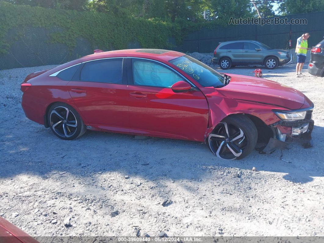 2018 Honda Accord Sport 2.0t Red vin: 1HGCV2F33JA045278