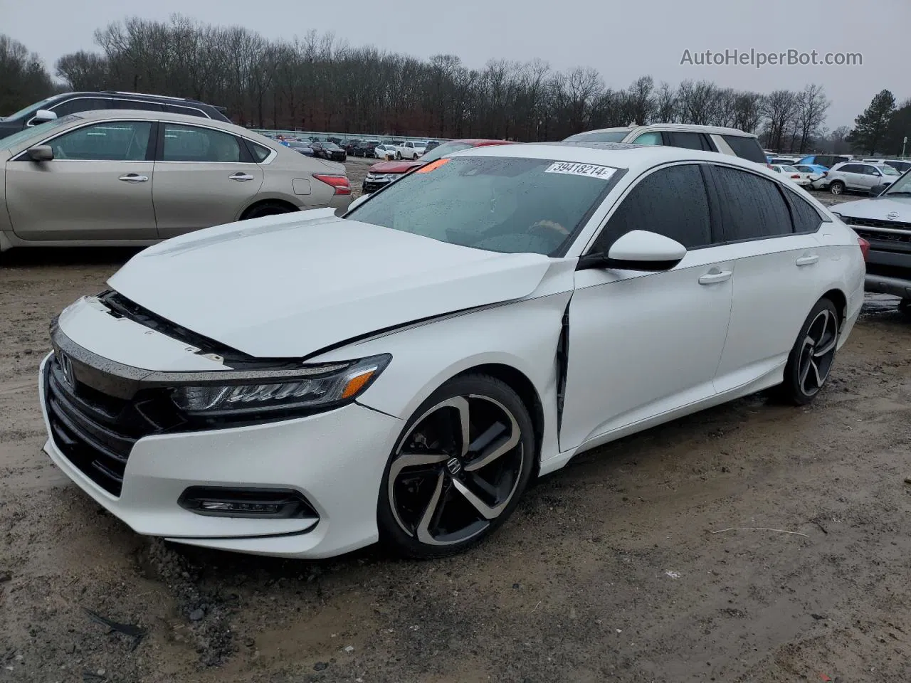 2019 Honda Accord Sport White vin: 1HGCV2F33KA018213