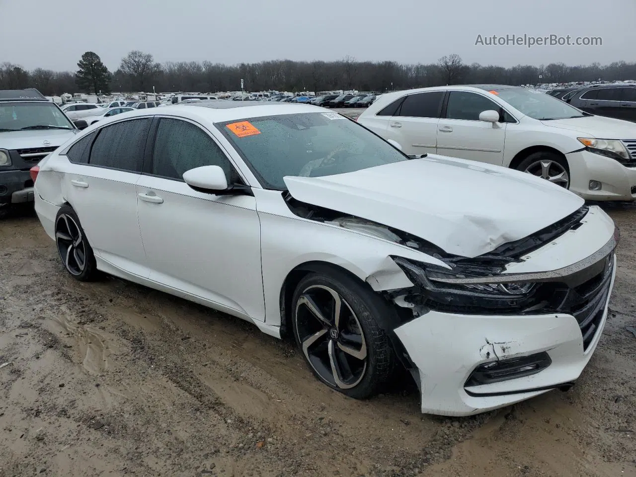 2019 Honda Accord Sport White vin: 1HGCV2F33KA018213