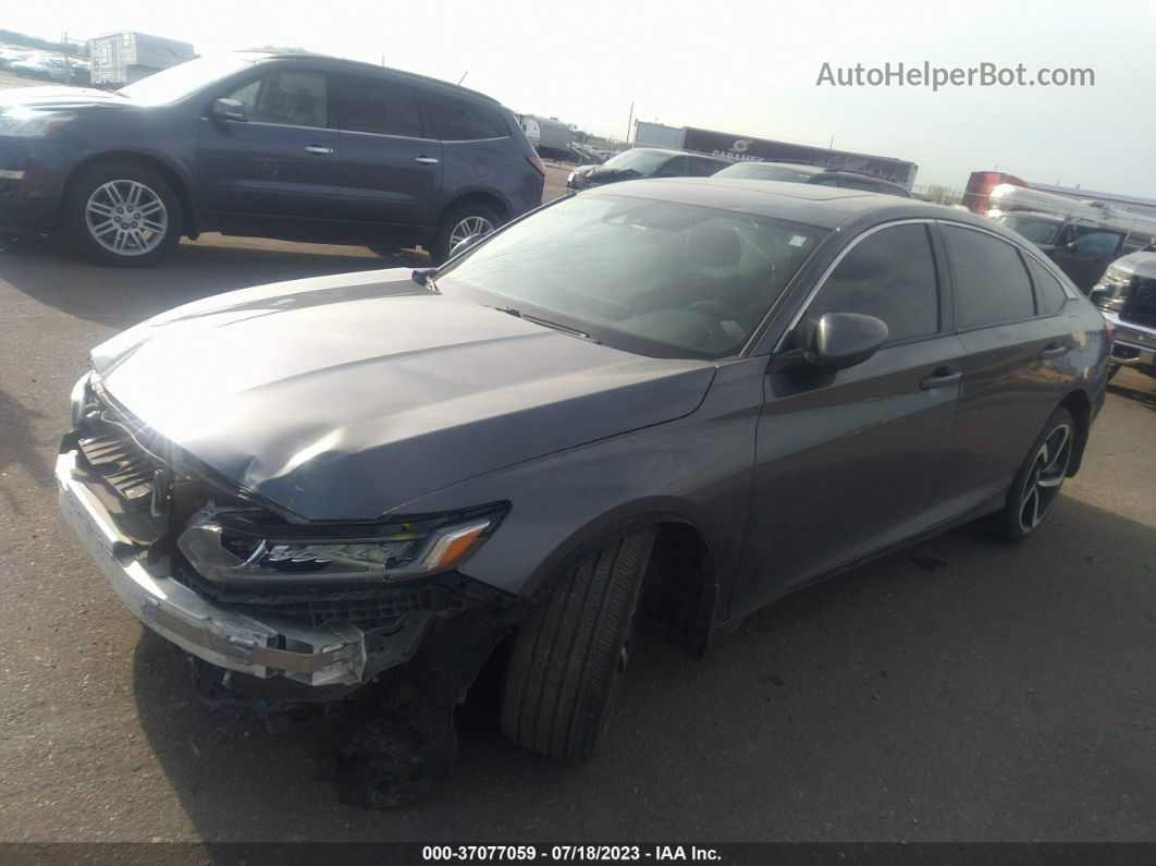 2018 Honda Accord Sedan Sport 2.0t Gray vin: 1HGCV2F34JA019188