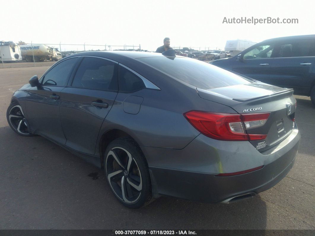 2018 Honda Accord Sedan Sport 2.0t Gray vin: 1HGCV2F34JA019188