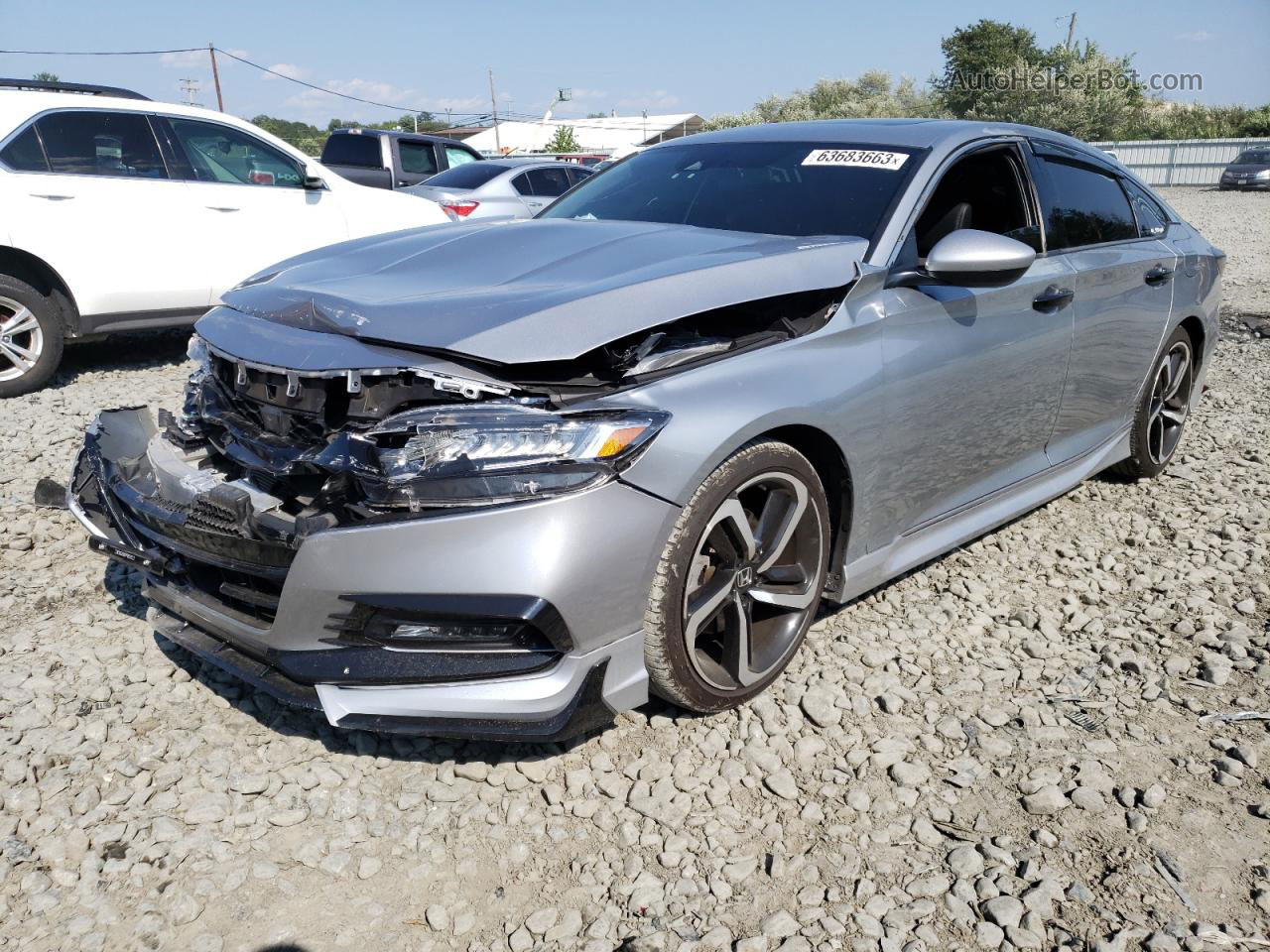 2018 Honda Accord Sport Silver vin: 1HGCV2F35JA002951