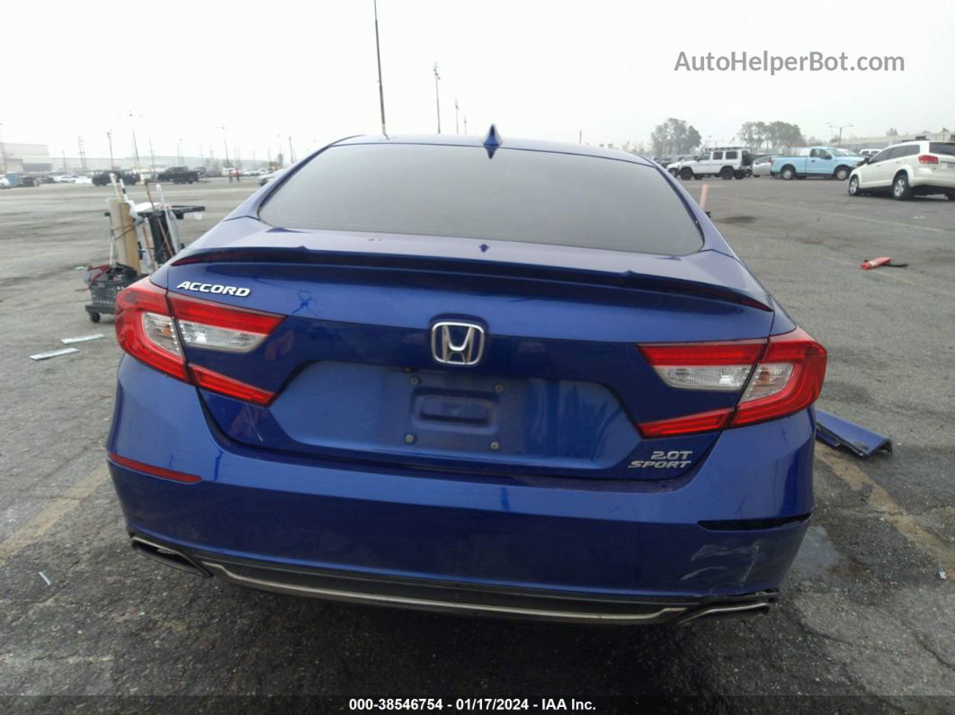 2018 Honda Accord Sport 2.0t Blue vin: 1HGCV2F35JA007065