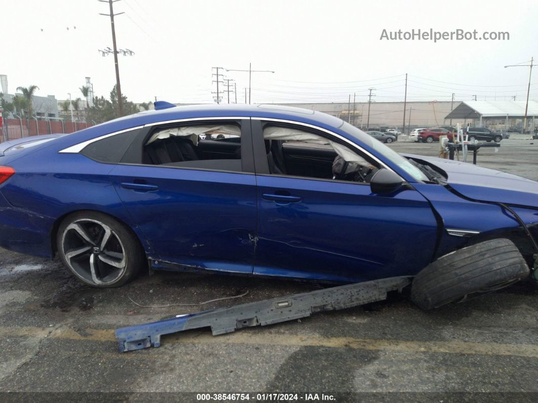 2018 Honda Accord Sport 2.0t Blue vin: 1HGCV2F35JA007065