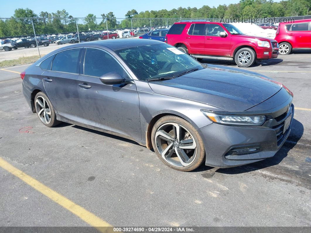 2018 Honda Accord Sport 2.0t Gray vin: 1HGCV2F35JA027784