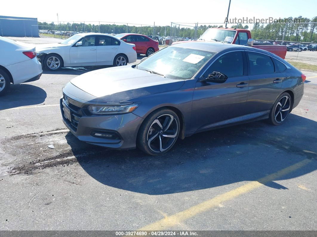 2018 Honda Accord Sport 2.0t Gray vin: 1HGCV2F35JA027784