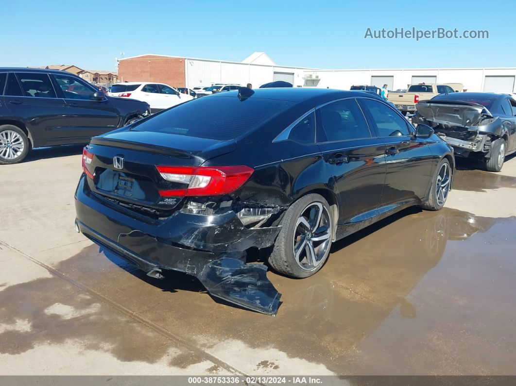 2019 Honda Accord Sport 2.0t Black vin: 1HGCV2F35KA014857