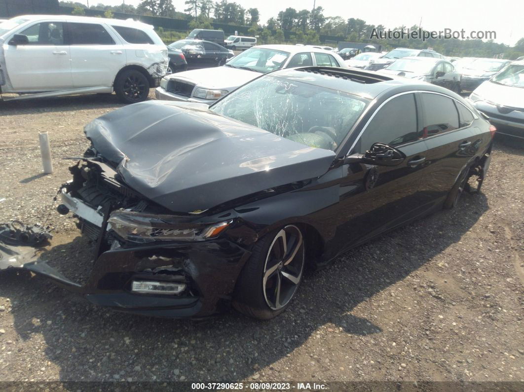 2019 Honda Accord Sedan Sport 2.0t Black vin: 1HGCV2F35KA034381