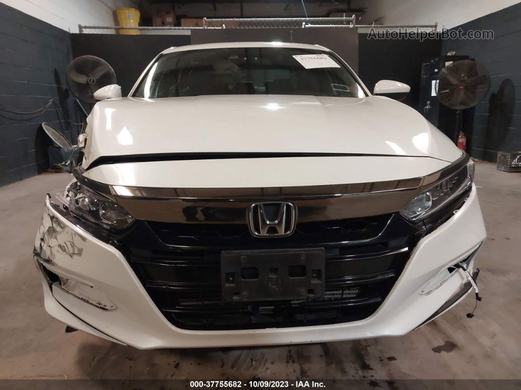 2018 Honda Accord Sport 2.0t White vin: 1HGCV2F36JA046473