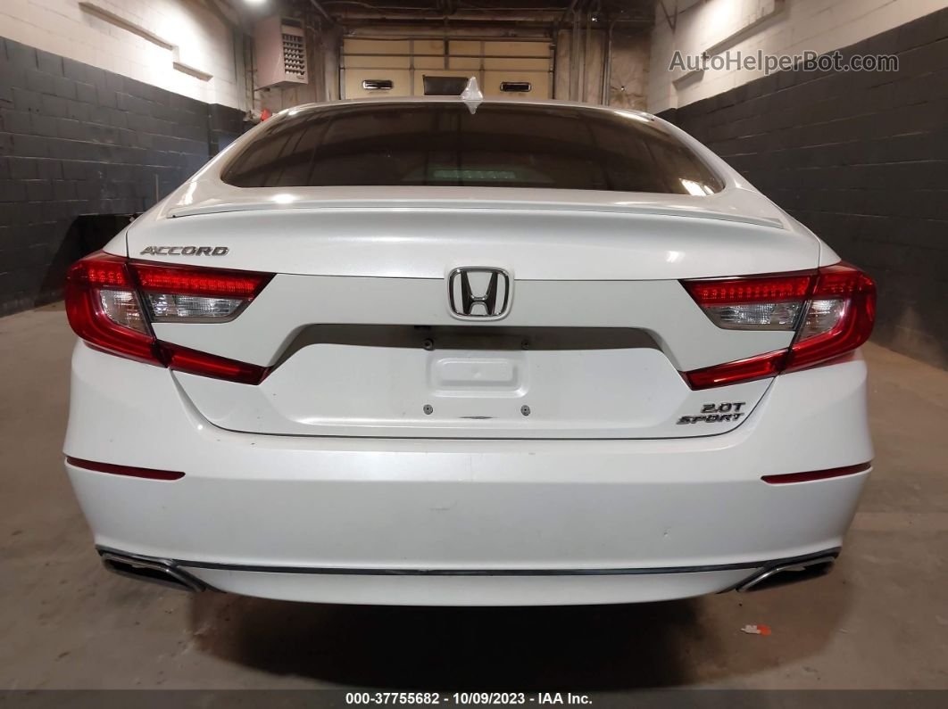 2018 Honda Accord Sport 2.0t White vin: 1HGCV2F36JA046473