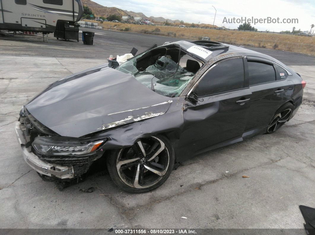 2018 Honda Accord Sport 2.0t Gray vin: 1HGCV2F36JA047512