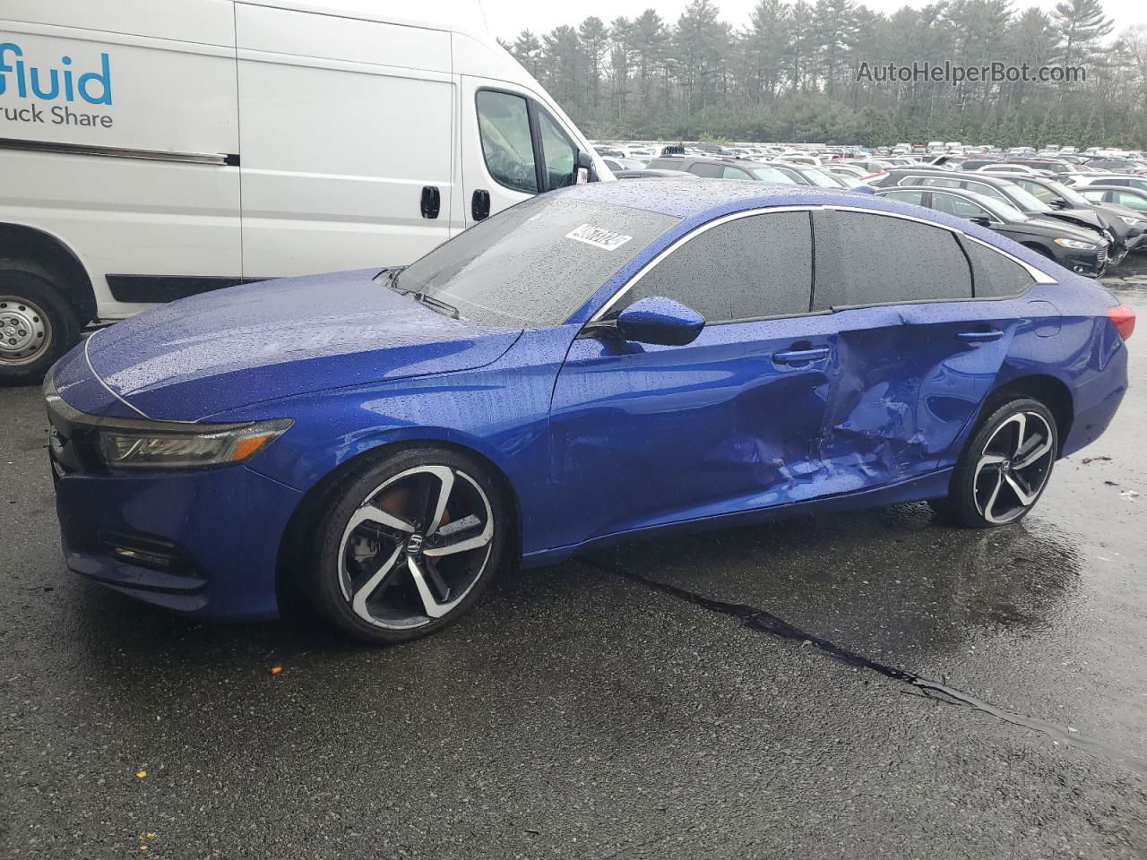 2019 Honda Accord Sport Blue vin: 1HGCV2F36KA013992