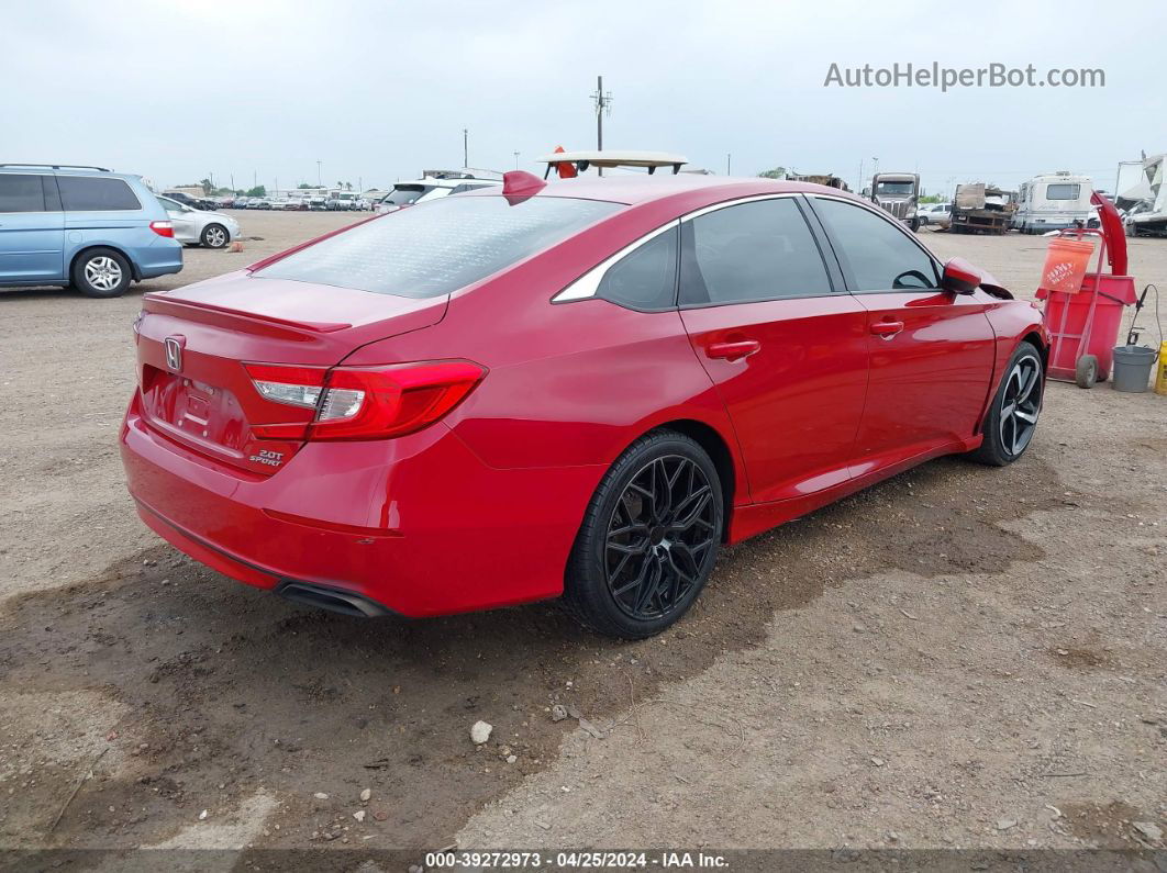 2019 Honda Accord Sport 2.0t Red vin: 1HGCV2F36KA032672