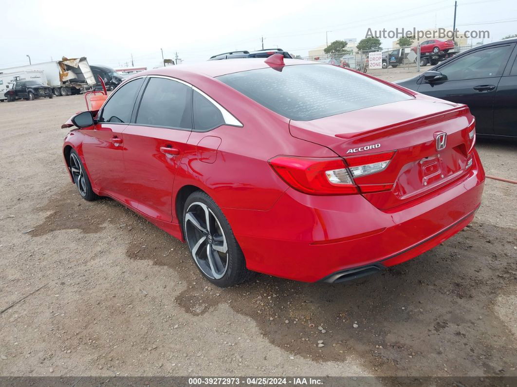 2019 Honda Accord Sport 2.0t Red vin: 1HGCV2F36KA032672