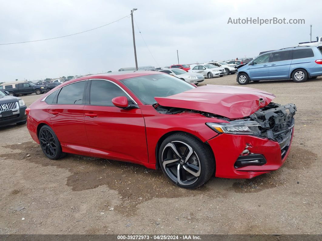 2019 Honda Accord Sport 2.0t Red vin: 1HGCV2F36KA032672