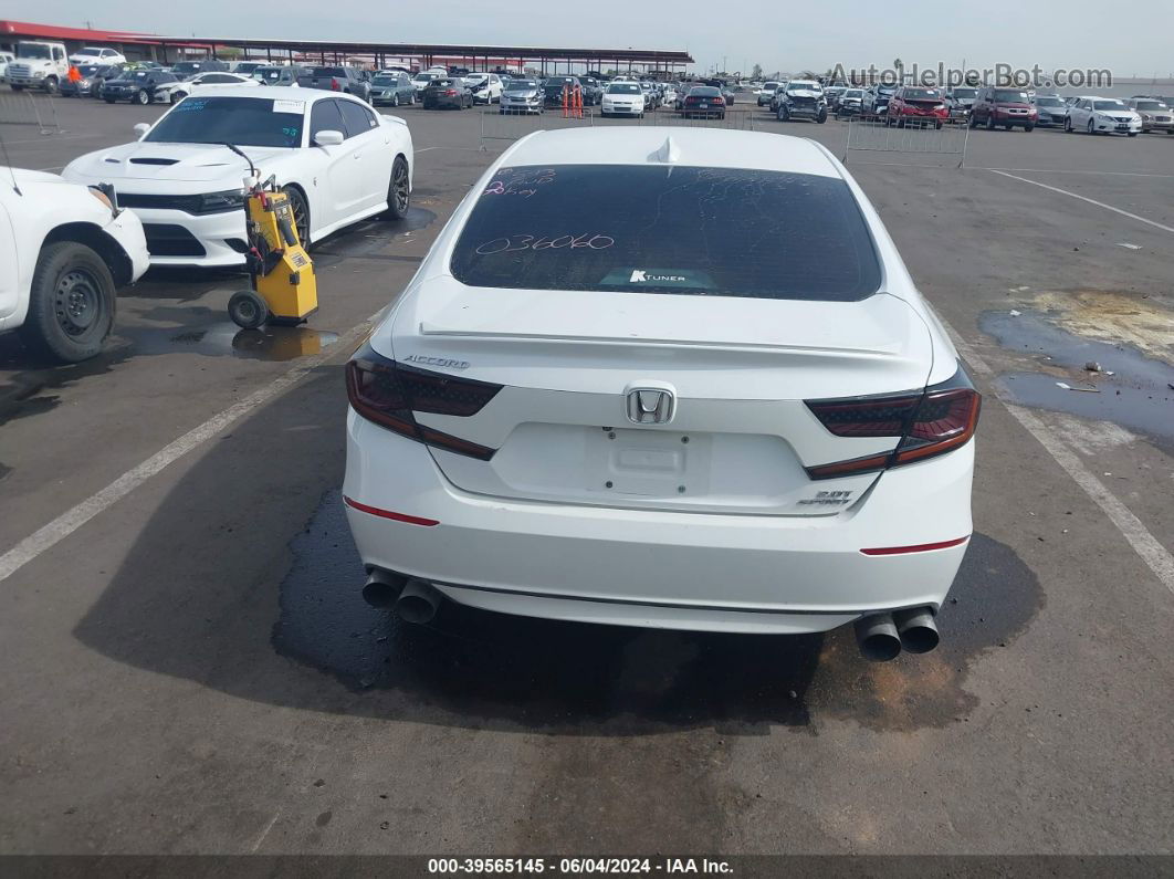 2019 Honda Accord Sport 2.0t White vin: 1HGCV2F36KA036060