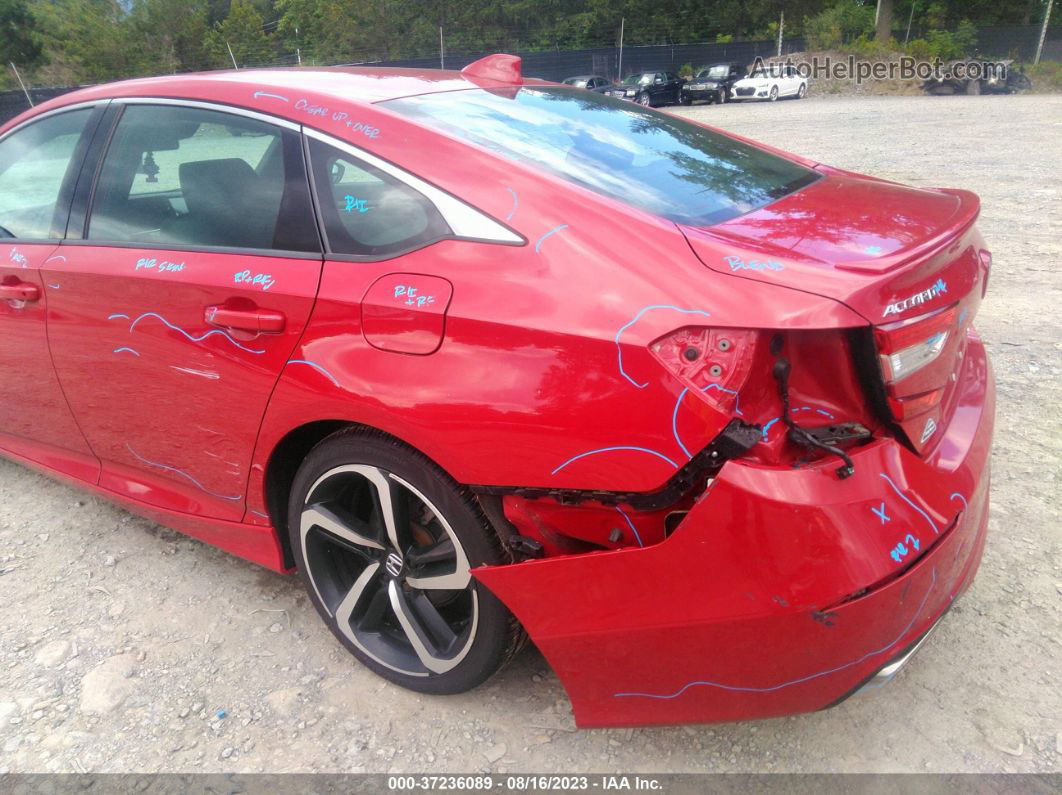 2018 Honda Accord Sedan Sport 2.0t Red vin: 1HGCV2F37JA039273