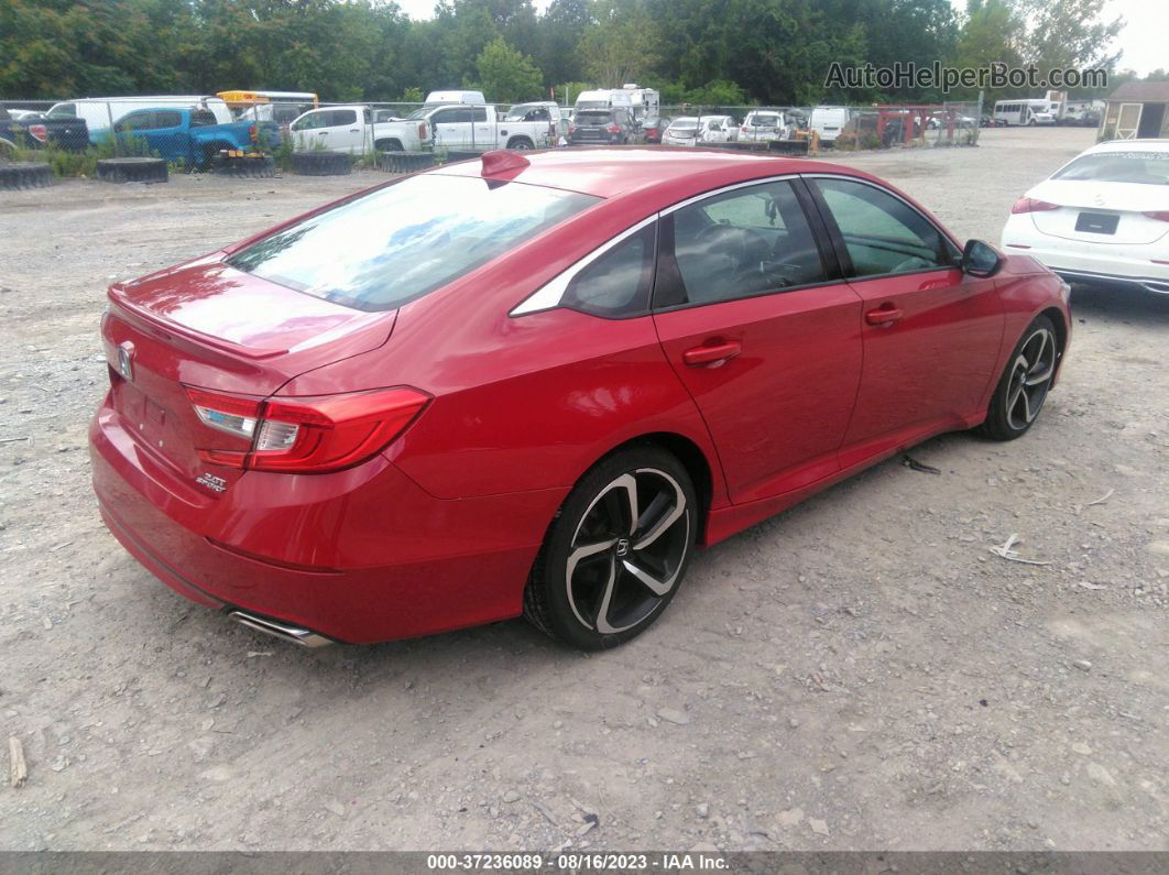 2018 Honda Accord Sedan Sport 2.0t Red vin: 1HGCV2F37JA039273