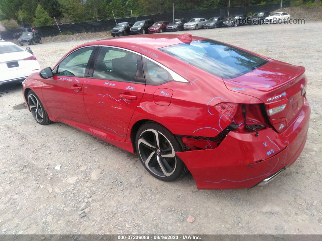 2018 Honda Accord Sedan Sport 2.0t Red vin: 1HGCV2F37JA039273