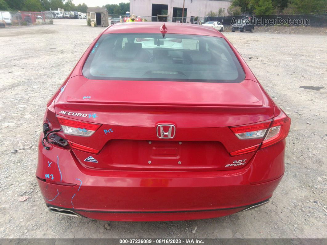 2018 Honda Accord Sedan Sport 2.0t Red vin: 1HGCV2F37JA039273