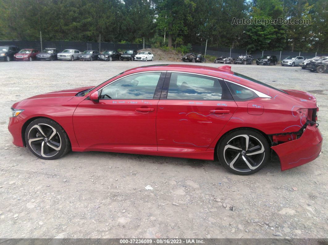 2018 Honda Accord Sedan Sport 2.0t Red vin: 1HGCV2F37JA039273