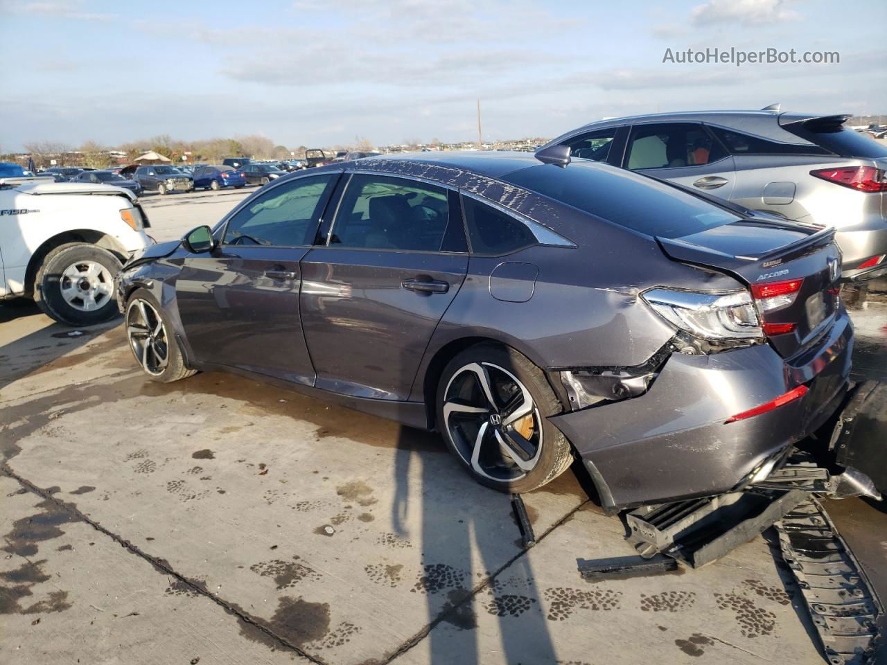 2019 Honda Accord Sport Серый vin: 1HGCV2F37KA010521