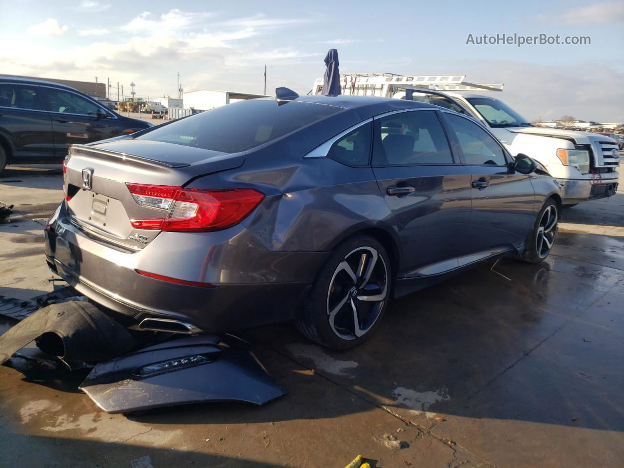 2019 Honda Accord Sport Gray vin: 1HGCV2F37KA010521