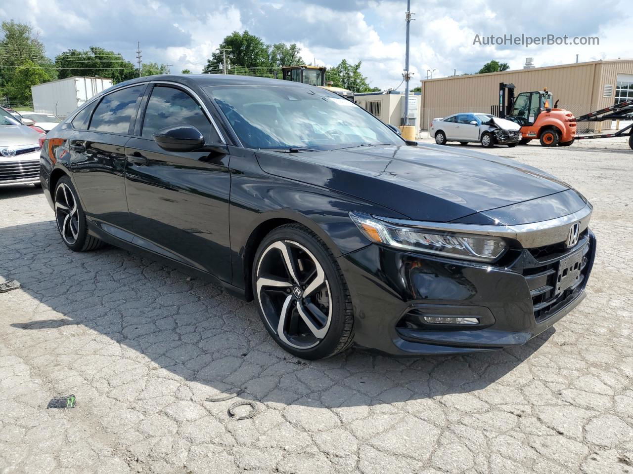 2019 Honda Accord Sport Черный vin: 1HGCV2F37KA014116