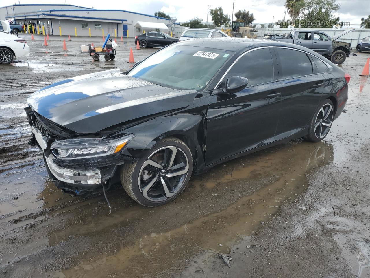 2019 Honda Accord Sport Черный vin: 1HGCV2F37KA018487