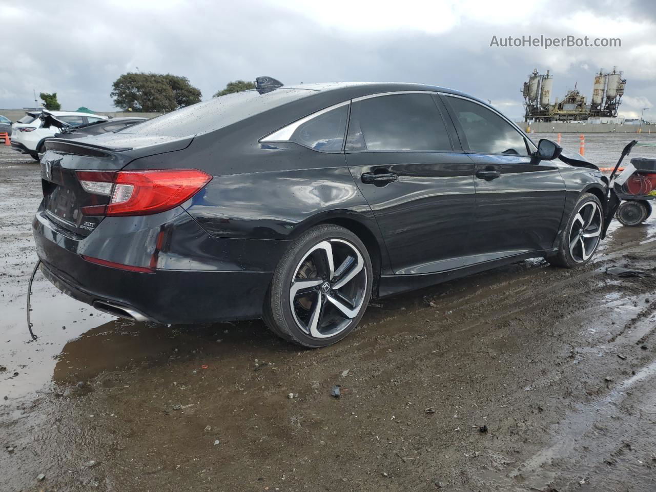 2019 Honda Accord Sport Черный vin: 1HGCV2F37KA018487