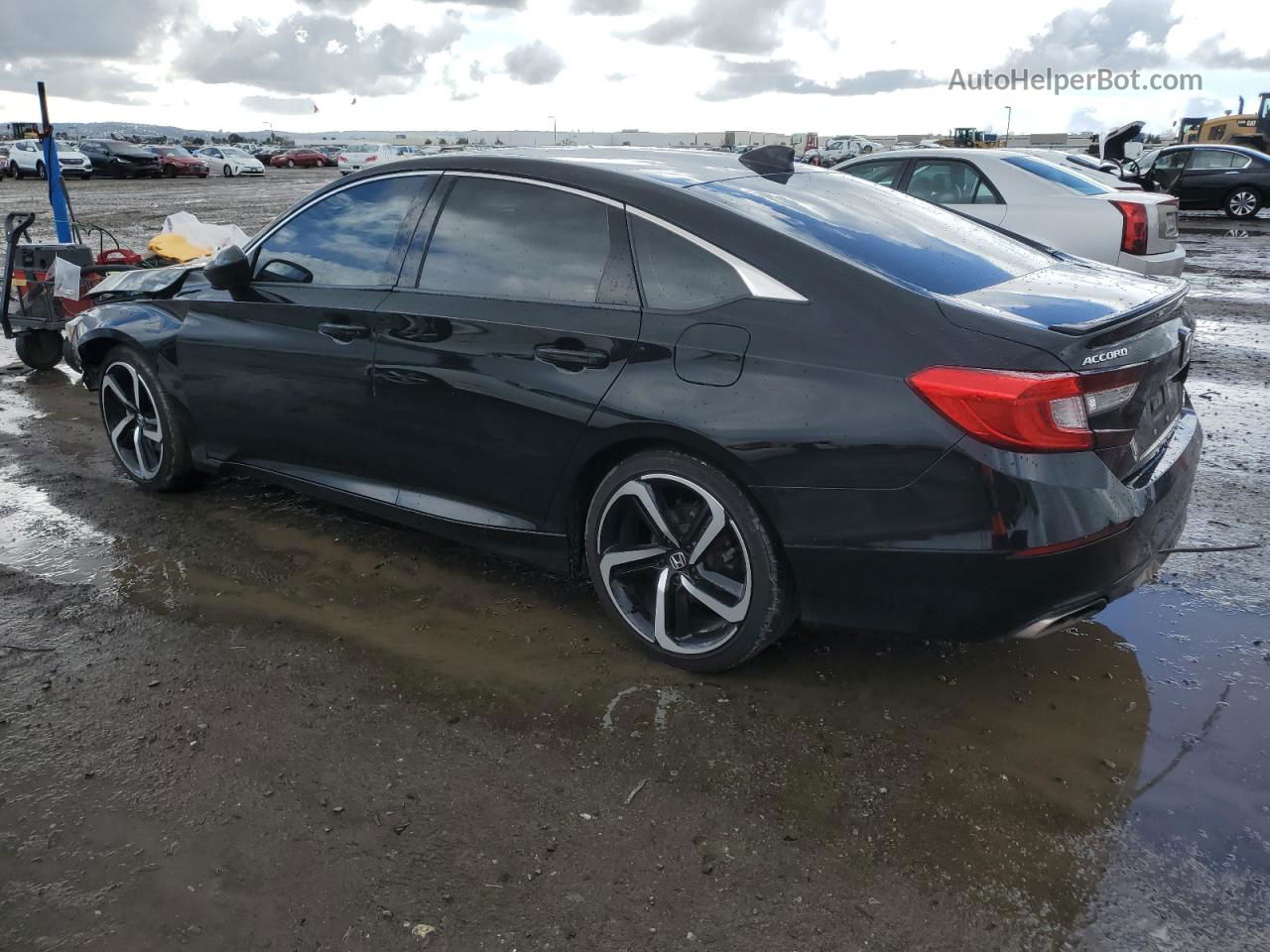 2019 Honda Accord Sport Черный vin: 1HGCV2F37KA018487