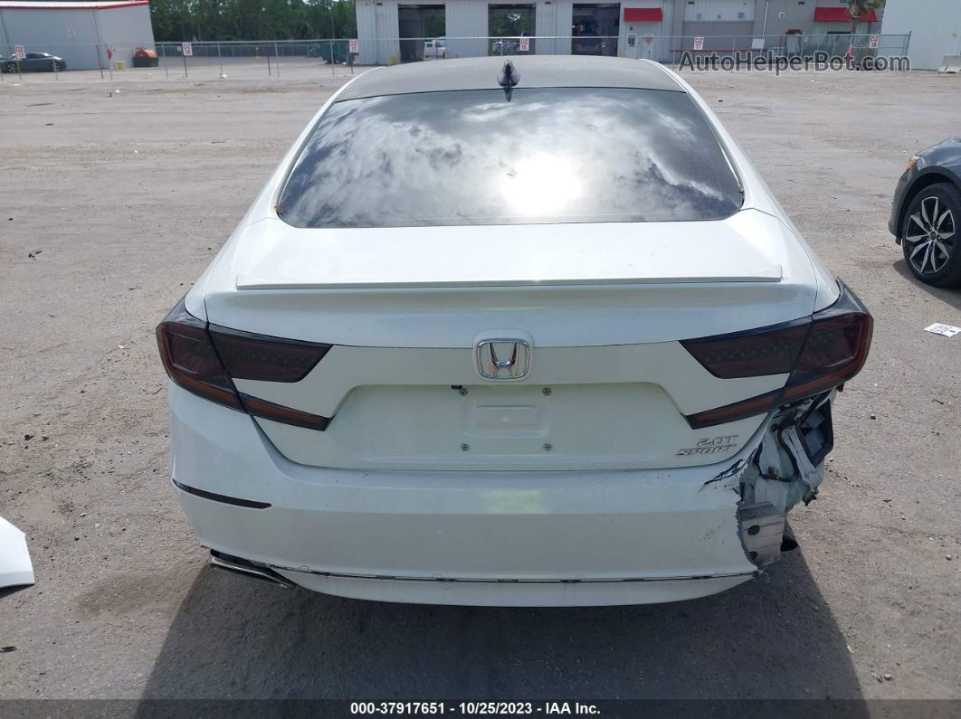 2019 Honda Accord Sport 2.0t White vin: 1HGCV2F37KA019509