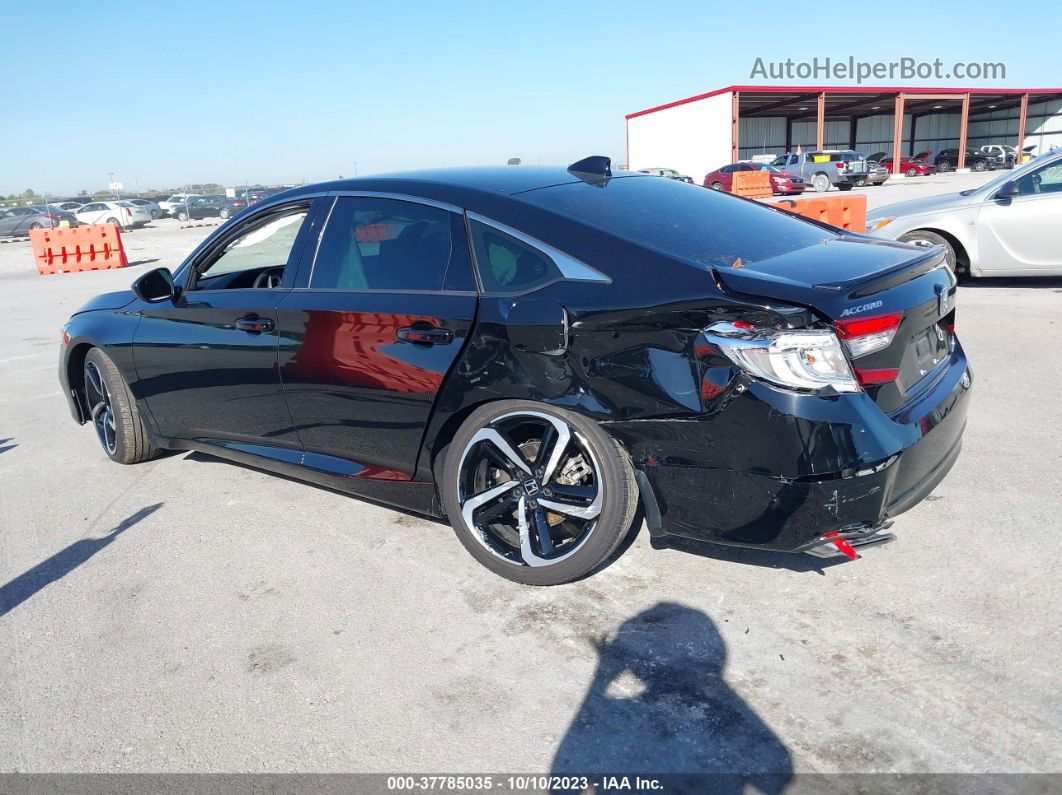 2020 Honda Accord Sport 2.0t Black vin: 1HGCV2F37LA022234