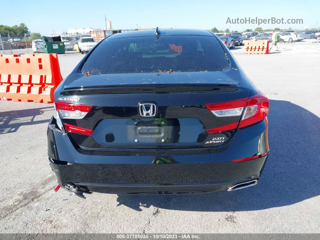 2020 Honda Accord Sport 2.0t Black vin: 1HGCV2F37LA022234