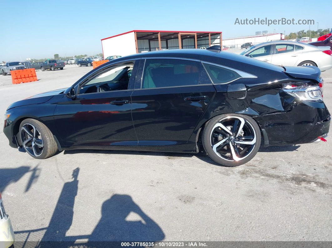 2020 Honda Accord Sport 2.0t Black vin: 1HGCV2F37LA022234