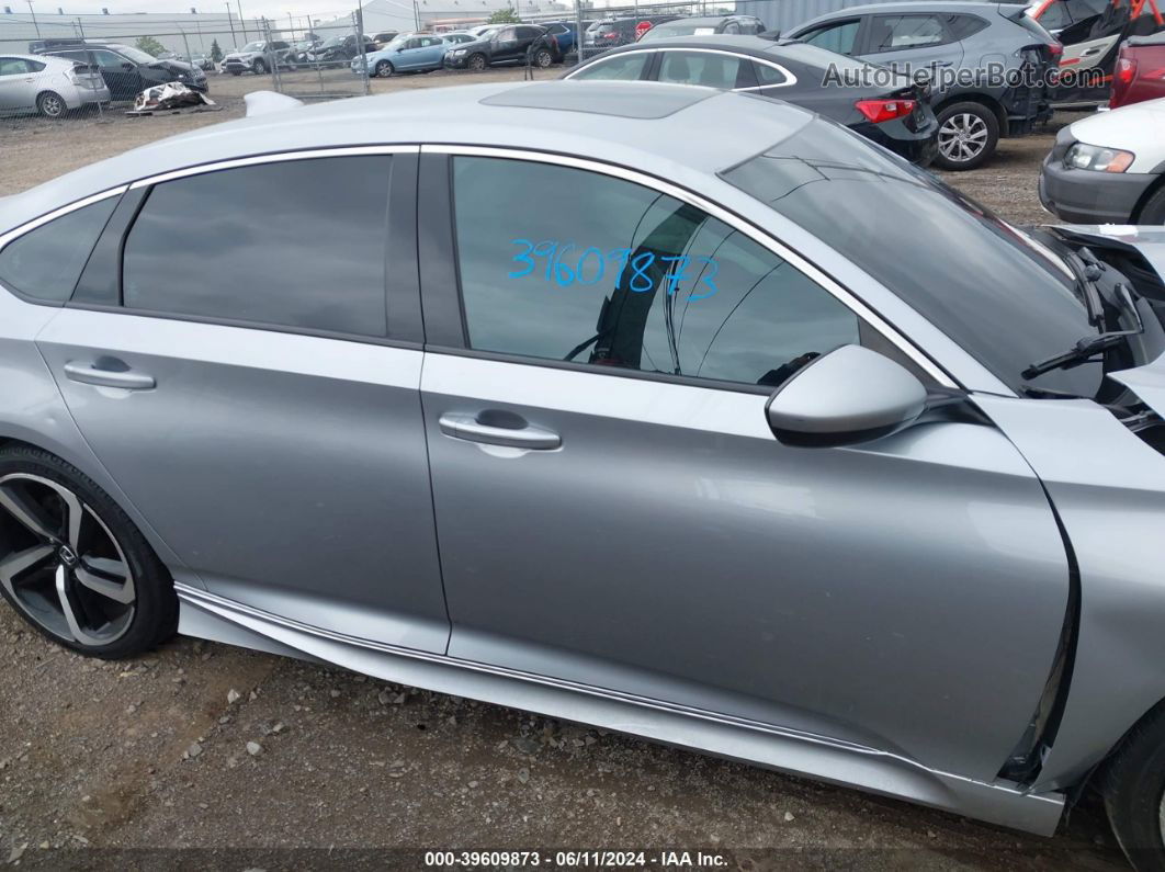 2018 Honda Accord Sport 2.0t Silver vin: 1HGCV2F38JA015242