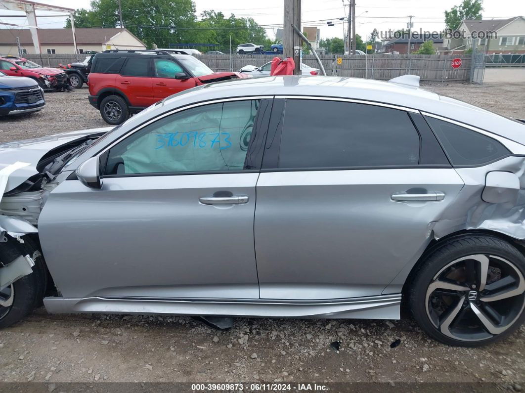 2018 Honda Accord Sport 2.0t Silver vin: 1HGCV2F38JA015242