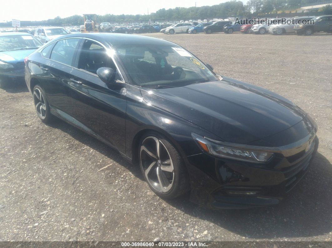 2018 Honda Accord Sedan Sport 2.0t Black vin: 1HGCV2F38JA029285