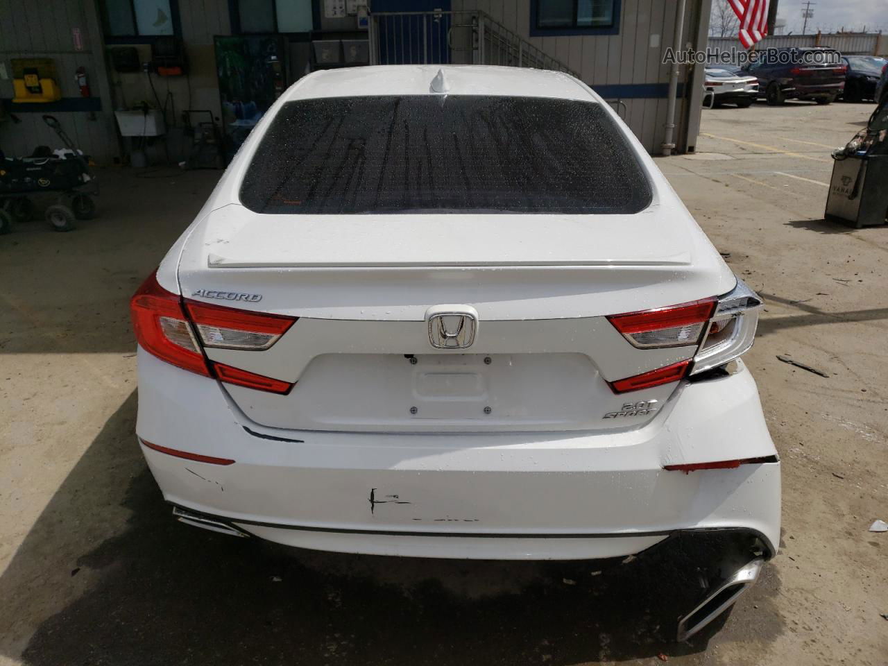 2018 Honda Accord Sport White vin: 1HGCV2F38JA046510