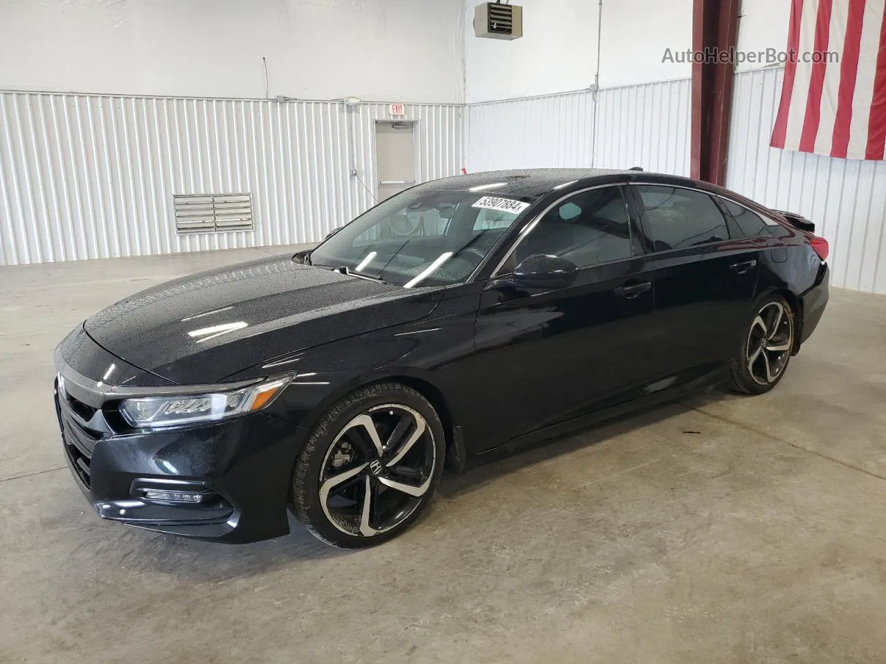 2019 Honda Accord Sport Черный vin: 1HGCV2F38KA004565