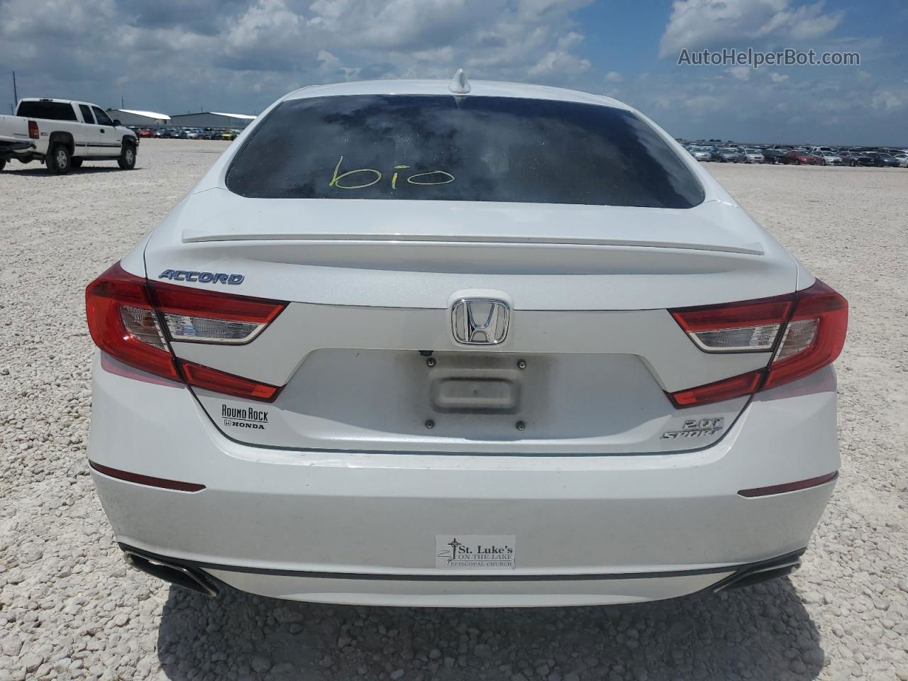 2019 Honda Accord Sport White vin: 1HGCV2F38KA032012