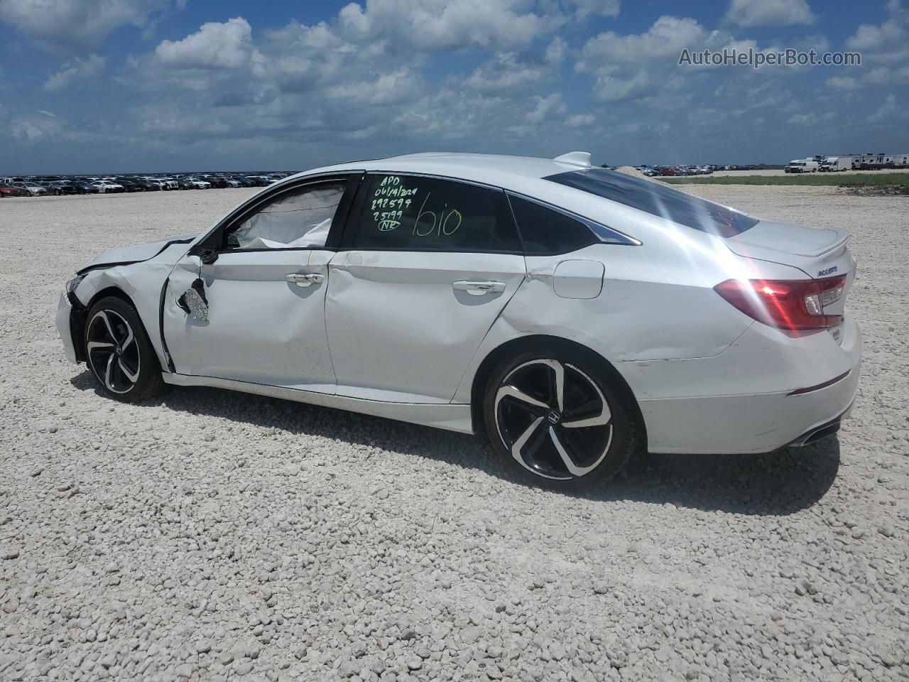 2019 Honda Accord Sport White vin: 1HGCV2F38KA032012