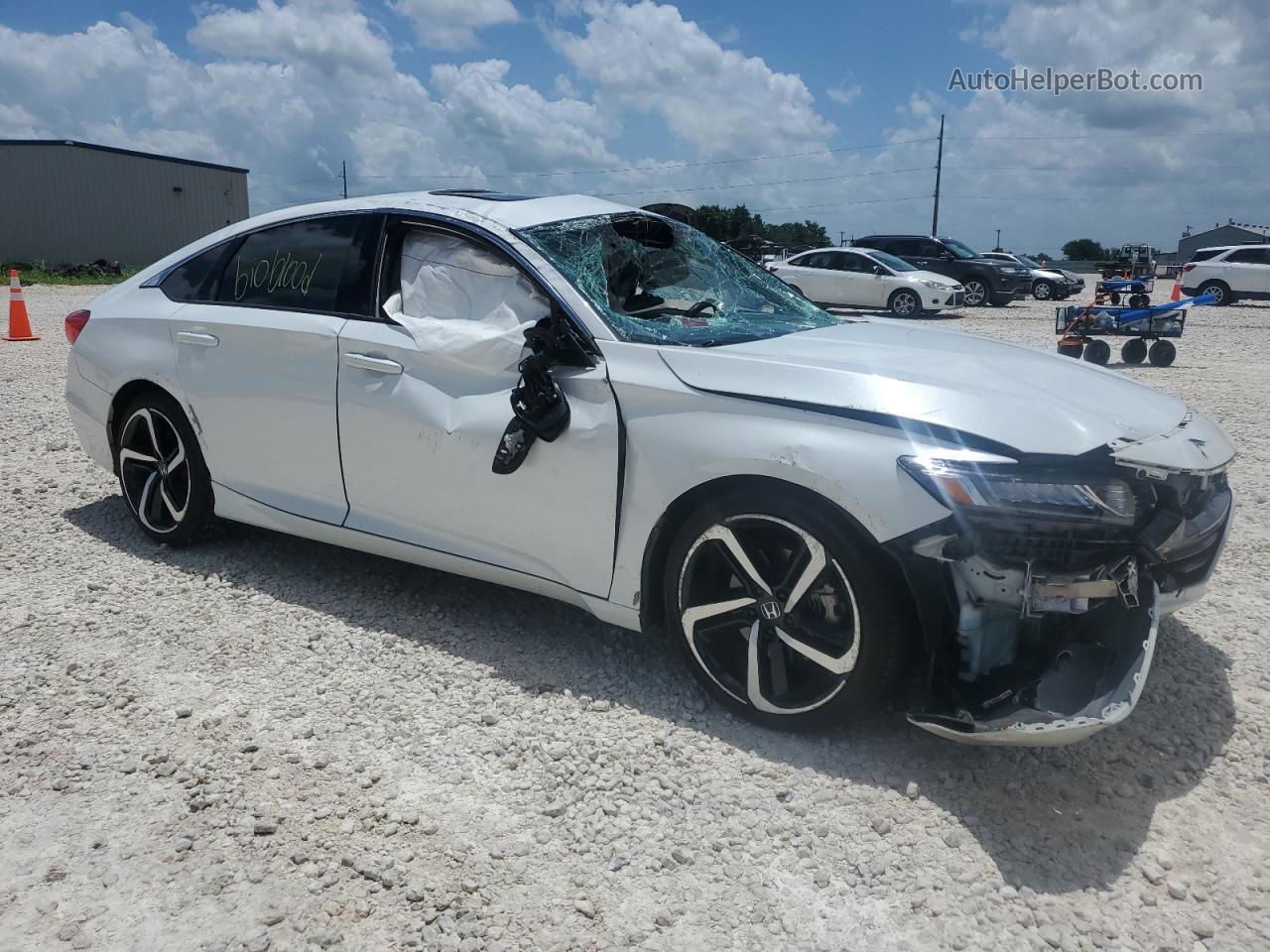 2019 Honda Accord Sport White vin: 1HGCV2F38KA032012